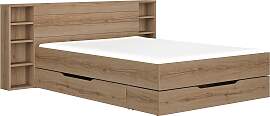 Stauraumbett GAMI, braun (eiche helvezia, eiche