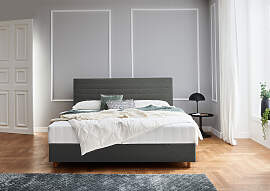 Stauraumbett "Josie", grau (dunkelgrau), 