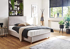 Stauraumbett "Josie", grau (taupe),