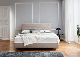 Stauraumbett "Josie", grau (taupe),