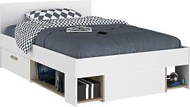 Stauraumbett PARISOT "Achille 1", weiß, 