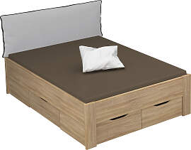 Stauraumbett RAUCH "Aditio", braun