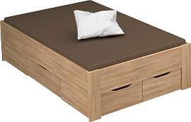 Stauraumbett RAUCH "Aditio", braun