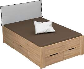 Stauraumbett RAUCH "Aditio", braun