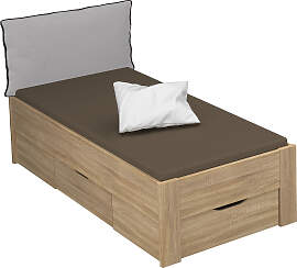 Stauraumbett RAUCH "Aditio", braun