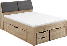 Stauraumbett RELITA "Maxi", braun (eiche 
