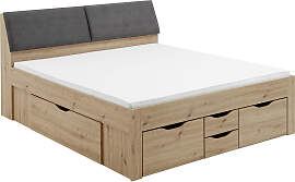 Stauraumbett RELITA "Maxi", braun (eiche 