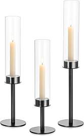 Staymoment Kerzenständer Glas Stabkerzenhalter