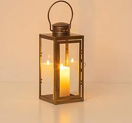 Staymoment Laterne Deko Gold für Draußen: 24 cm