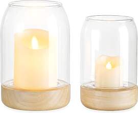 Staymoment Windlicht Outdoor Windlichter Glas: 2er 