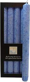 Stearin Stabkerzen, 250 x 22 mm, Blau, 4er-Pack,