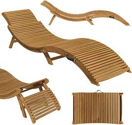 STEELSØN Gartenliege Ophira aus Holz, klappbare