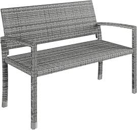 STEELSØN Mirador Gartenbank 2 Sitzer grau –