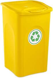 Stefanplast Begreen Mülleimer, 50 l, Gelb