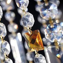 Stehlampe KRISTALLDESIGN, patina