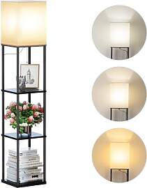 Stehlampe mit regal für Wohnzimmer Vintage Metall 