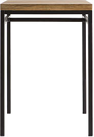 Stehtisch rechteckig aus Mangoholz und schwarzem