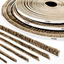 STEIGNER Bürstendichtung selbstklebend Braun 6 mm 