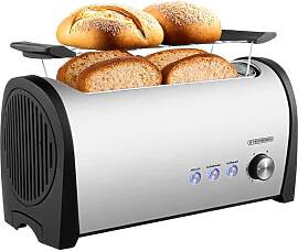 Steinborg Toaster 4 Scheiben mit Brötchenaufsatz