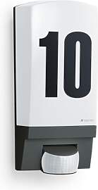 Steinel Wandlampe L 1 S schwarz, inkl. Hausnummer, 
