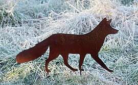 STEINFIGURENWELT GIEBEN Fuchs gehend 60x32cm zum