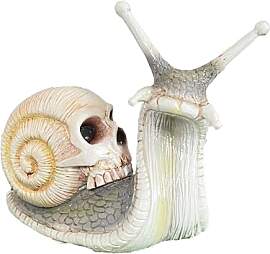 Stgbcst Gartenfigur Schädel Schnecke Statue aus