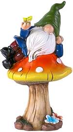 Stgbcst Gartenzwerg Figur auf Pilz mit