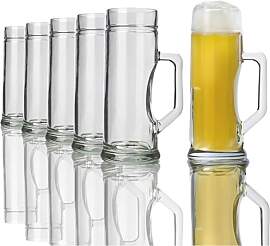 Stölzle Oberglas Bierkrug Premium glatt / 6er Set 
