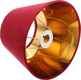 Stoff Tischlampe Lampenschirm E27 Rot Samt
