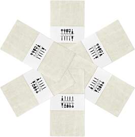 Stoffservietten Beige,6er Set Nachhaltige Leinen