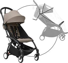 Stokke® yoyo3 Buggy inkl. Regenschutz beige
