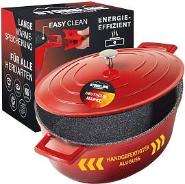 STONELINE Cocotte Bräter Induktion mit Deckel 32