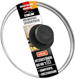 STONELINE Glasdeckel 16 cm, Topfdeckel aus Glas,