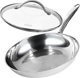 STONELINE PURE Edelstahlpfanne 28 cm, Pfanne mit
