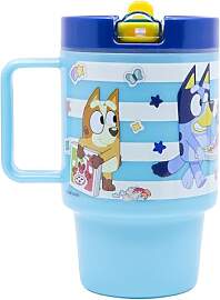 Stor Bluey Kinderbecher aus Kunststoff mit Deckel, 