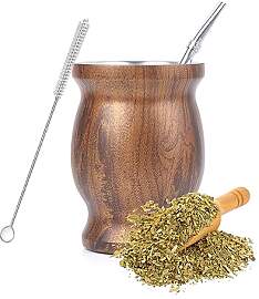 STOUCLA Mate Becher, Temugg Set, Mit Strohhalmen
