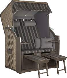 Strandkorb Compact Grau