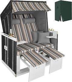 Strandkorb mit Polster, verstellbar, inkl.