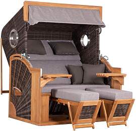 Strandkorb Seaside XXL Teak 2-Sitzer
