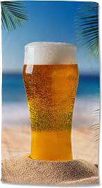 Strandtuch GOOD MORNING "Beer", multi,