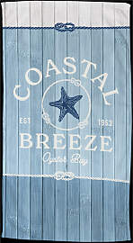 Strandtuch GOOD MORNING "Breeze", blau,