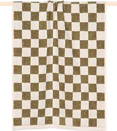 Strandtuch PAD "CHESS", grün (olive),