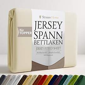 Strauss Home® Jersey Spannbettlaken Spannbetttuch 
