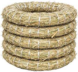 Strohkranz Rohling Ø 15 x 3 cm - 5er Set aus