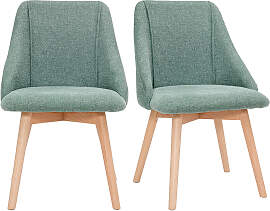 Stühle mit Stoff in strukturiertem Samteffekt in