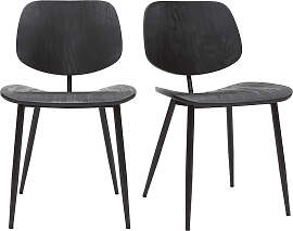 Stühle schwarzes Holz und schwarzes Metall