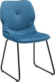 Stuhl Alica Blau Samt Gepolstert