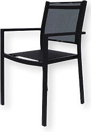 Stuhl Aria aus Aluminium und Textilene, stapelbar, 