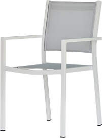 Stuhl Aria aus Aluminium und Textilene, stapelbar, 