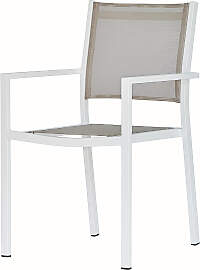 Stuhl Aria, aus Aluminium und Textilene,